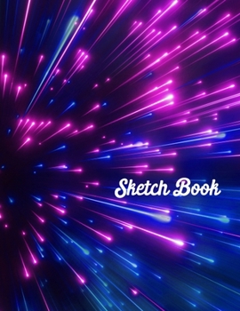 Sketch Book: For Kids, Beginners, Adults, 110 Pages, 8.5x11 (Premium Abstract Cosmic Cover)