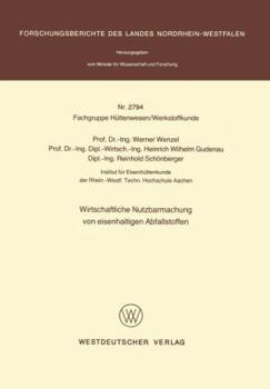 Paperback Wirtschaftliche Nutzbarmachung Von Eisenhaltigen Abfallstoffen [German] Book