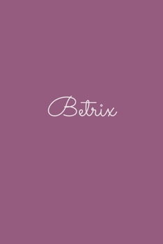 Betrix: notebook with the name on the cover, elegant, discreet, official notebook for notes, dot grid notebook,