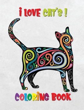 Paperback I Love Cats! Coloring Book: Meow velours stickers, trivia, step-by-step drawing projects, and more for the cat lover Book