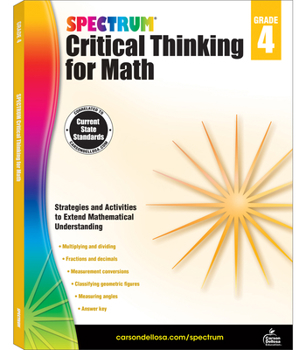 Paperback Spectrum Critical Thinking for Math, Grade 4: Volume 46 Book