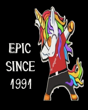 Epic Since 1991: Dabbing Unicorn Boy Man 2020 Monthly Planner Dated Journal  8" x 10" 110 pages
