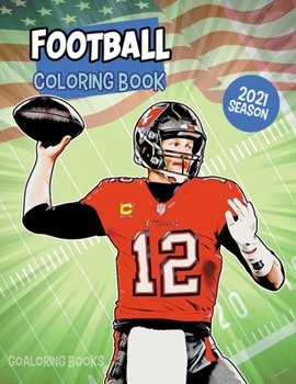 Paperback Football coloring book: NFL coloring book with all the teams and the greatest players Book