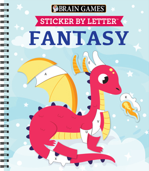 Spiral-bound Brain Games - Sticker by Letter: Fantasy Book