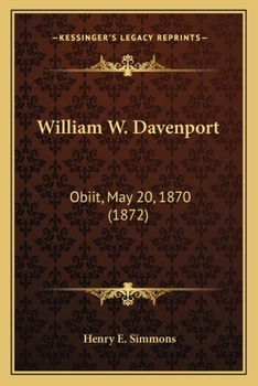 William W. Davenport: Obiit, May 20, 1870