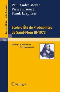 Paperback Ecole d'Ete de Probabilites de Saint-Flour III, 1973 [French] Book