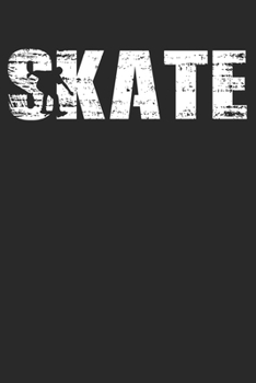 Skate: 6 x 9 Dotted Dot Grid Notebook - Distressed Look Skating Journal Gift For Skaters (108 Pages)