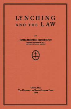 Hardcover Lynching and the Law Book