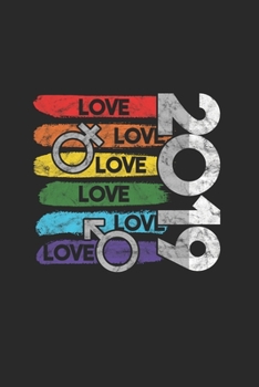 Love 2019: Cool Animated Colorful Design for LGBT lover Notebook Composition Book Novelty Gift (6x9) Dot Grid Notebook to write in