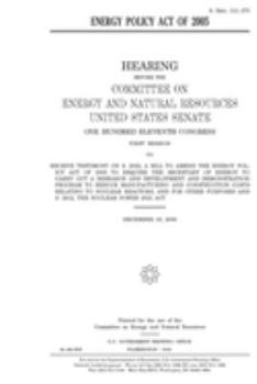Paperback Energy Policy Act of 2005 Book