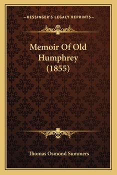 Paperback Memoir Of Old Humphrey (1855) Book