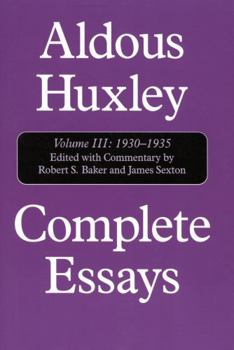 Hardcover Complete Essays: Aldous Huxley, 1930-1935 Book