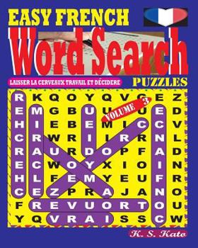 Paperback EASY FRENCH Word Search Puzzles. Vol. 3 [French] Book