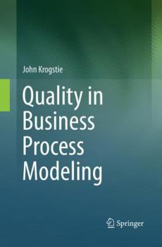 Paperback Quality in Business Process Modeling Book