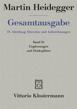 Hardcover Erganzungen Und Denksplitter: IV. Abteilung: Hinweise Und Aufzeichnungen [German] Book