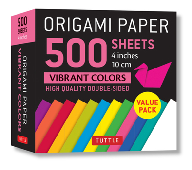 Origami Paper 500 Sheets Vibrant Colors 4" (10 CM): Tuttle Origami Paper: High-Quality Double-Sided Origami Sheets Printed with 12 Different Colors