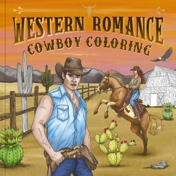 Paperback Western Romance Cowboy Coloring Book