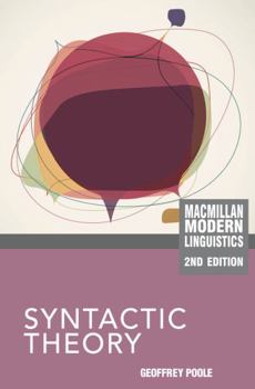 Syntactic Theory (Modern Linguistics) - Book  of the Macmillan Modern Linguistics