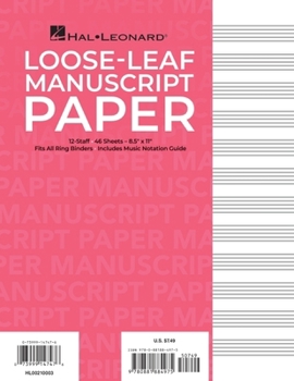 Standard Loose Leaf Manuscript Paper (Pink Cover)