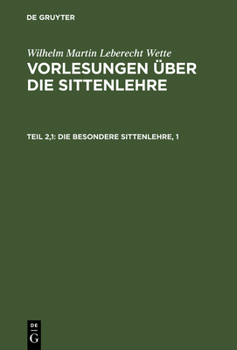 Hardcover Die besondere Sittenlehre, 1 [German] Book