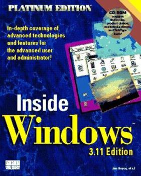Paperback Inside Windows 3.11 Platinum Edition [With CDROM] Book