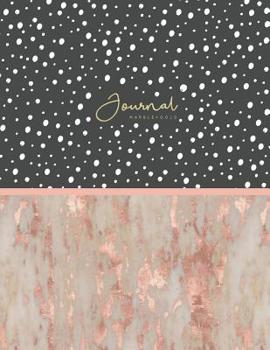 Journal Marble + Gold: College-Ruled Notebook - 80-Page Large Size - Perfect Soft Bound