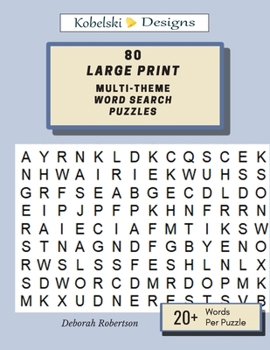 Paperback 80 Large Print Multi-Theme Word Search Puzzles [Large Print] Book