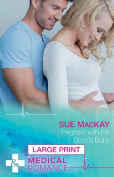 Hardcover Pregnant with the Boss's Baby [Large Print] Book