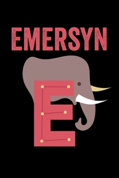 Emersyn: Animals Coloring Book for Kids, Weekly Planner, and Lined Journal Animal Coloring Pages. Personalized Custom Name Initial Alphabet Christmas or Birthday Gift for Girls