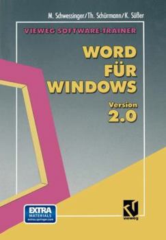 Paperback Vieweg Software-Trainer Word Für Windows 2.0 [German] Book