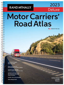 Spiral-bound Rand McNally 2023 Deluxe Motor Carriers' Road Atlas Book