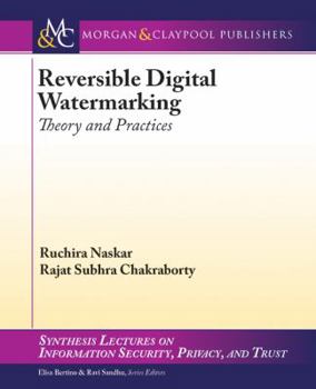 Paperback Reversible Digital Watermarking: Theory and Practices Book
