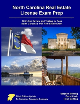 Paperback North Carolina Real Estate License Exam Prep: All-in-One Review and Testing to Pass North Carolina's PSI Real Estate Exam Book
