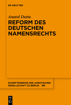 Paperback Reform Des Deutschen Namensrechts [German] Book