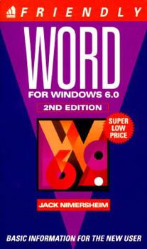 Paperback Friendly Word 6.0 for Windows Book
