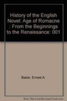 Hardcover The History of the English Novel: The Age of Romance Book