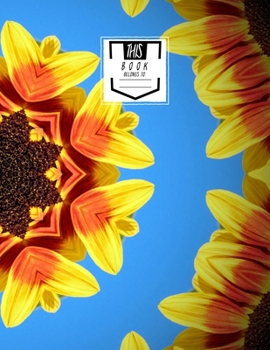 Notebook: Sunny Flutterby- College Ruled, Lined, Large Notebook