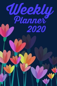 Paperback Weekly Planner 2020: Floral Flowers Tulip Gardening Homework Book Notepad Notebook Composition and Journal Gratitude Dot Diary Book