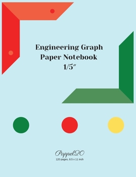 Paperback Engineering Graph Paper Notebook: 1/5 Inch Engineering Graph Paper-124 pages -8.5x11 Inches Book