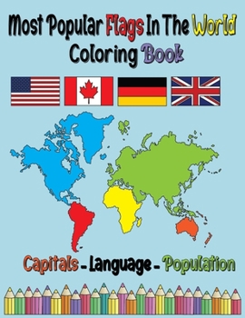 Paperback Popular World Flags Coloring Book: Educational Flags Coloring Pages: Paperback creativity Book