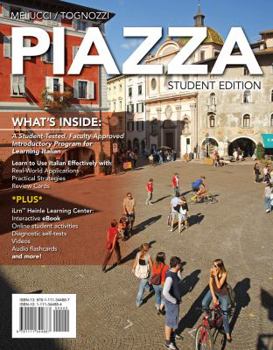 Paperback Piazza (with Ilrn Heinle Learning Center, 4 Terms (24 Months) Printed Access Card) Book