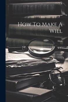 Paperback How To Make A Will Book