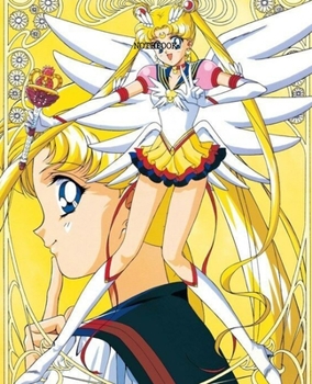 Notebook: Sailor Moon Anime Soft Glossy Cover College Ruled Pages Book 7.5 x 9.25 Inches 110 Pages