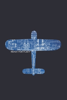Paperback Aerospace Fashion - Notes: Aviation plane ready for flight blueprint - Notebook 6x9 dot grid Book