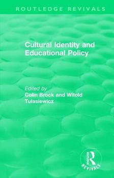 Hardcover Cultural Identity and Educational Policy Book