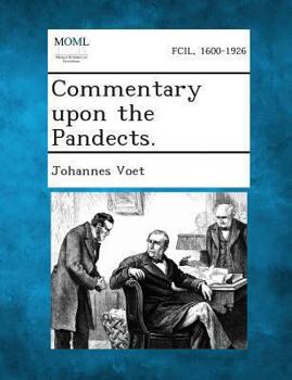 Paperback Commentary Upon the Pandects. Book