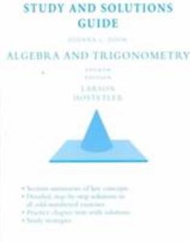 Paperback Study and Solutions Guide for Larson/Hostetler S Algebra and Trigonometry, 4th Book