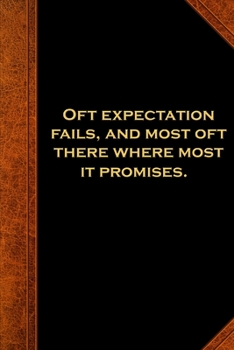 2020 Weekly Planner Shakespeare Quote Expectation Fails Most Promises 134 Pages: 2020 Planners Calendars Organizers Datebooks Appointment Books Agendas