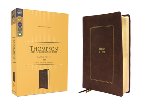 Imitation Leather Kjv, Thompson Chain-Reference Bible, Large Print, Leathersoft, Brown, Red Letter, Comfort Print Book