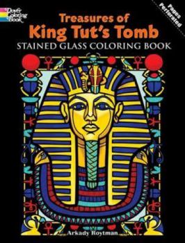Paperback Treasures of King Tut's Tomb Stained Glass Coloring Book